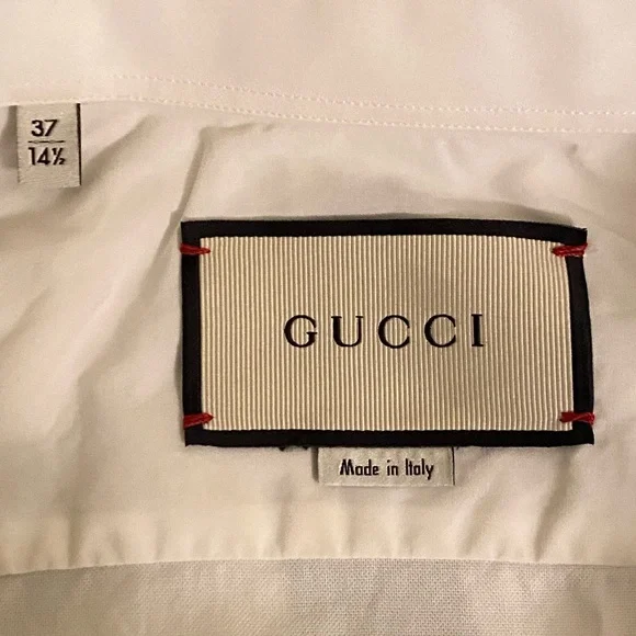 AUTHENTIC Gucci symbols Oxford cotton duke shirt